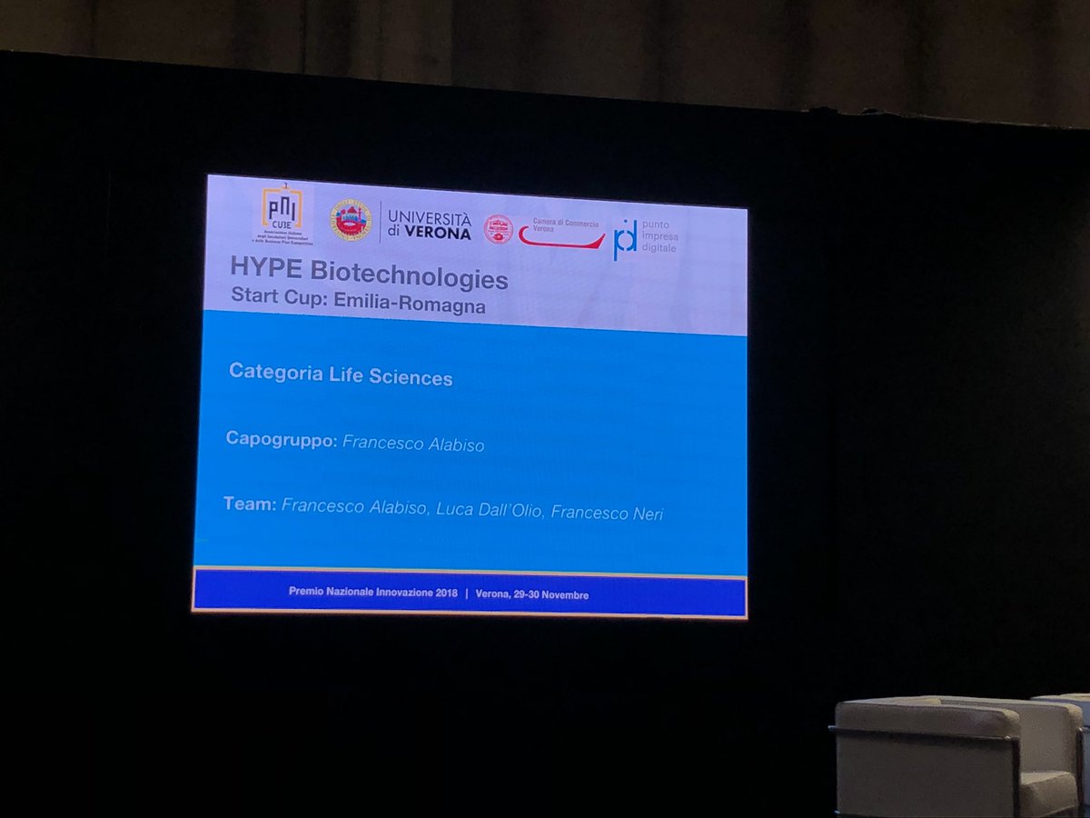Al <a href="/PNICube/">PNICube</a> è il momento del primo finalista della #StartUpER, Hype Biotechnogies, che concorre nella categoria #LifeSciences. emiliaromagnastartup.it/it/innovative/…