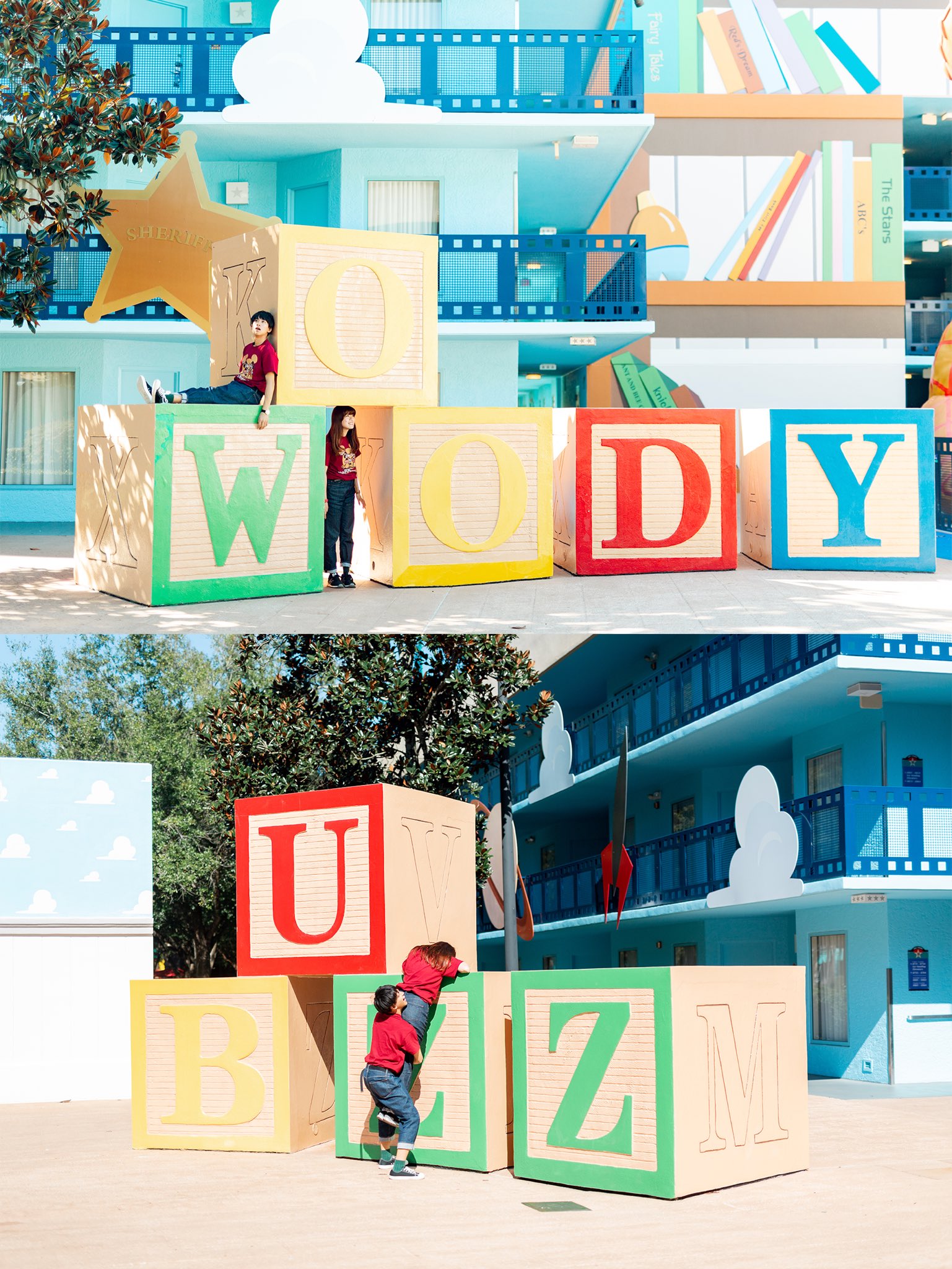 川邉 友哉 彼女と卒業旅行でフロリダディズニーへ トイストーリーのホテルが可愛すぎて 2人でセルフを撮らざるおえなかった 完全におもちゃである