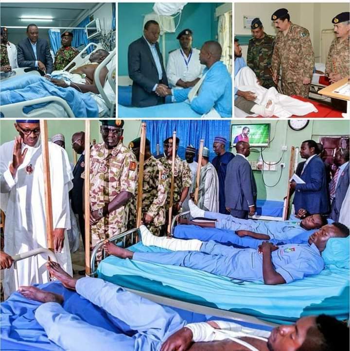 AttihMercy's tweet image. Femi Adesina will soon tell Nigerians that &apos;all over the world&apos;, no president has ever shook hands with, touched or get closer to injured soldiers lying on the hospital bed. 

...and fiam....@channelstv will edit the video, after posting it on YouTube. #NextLevelEditing