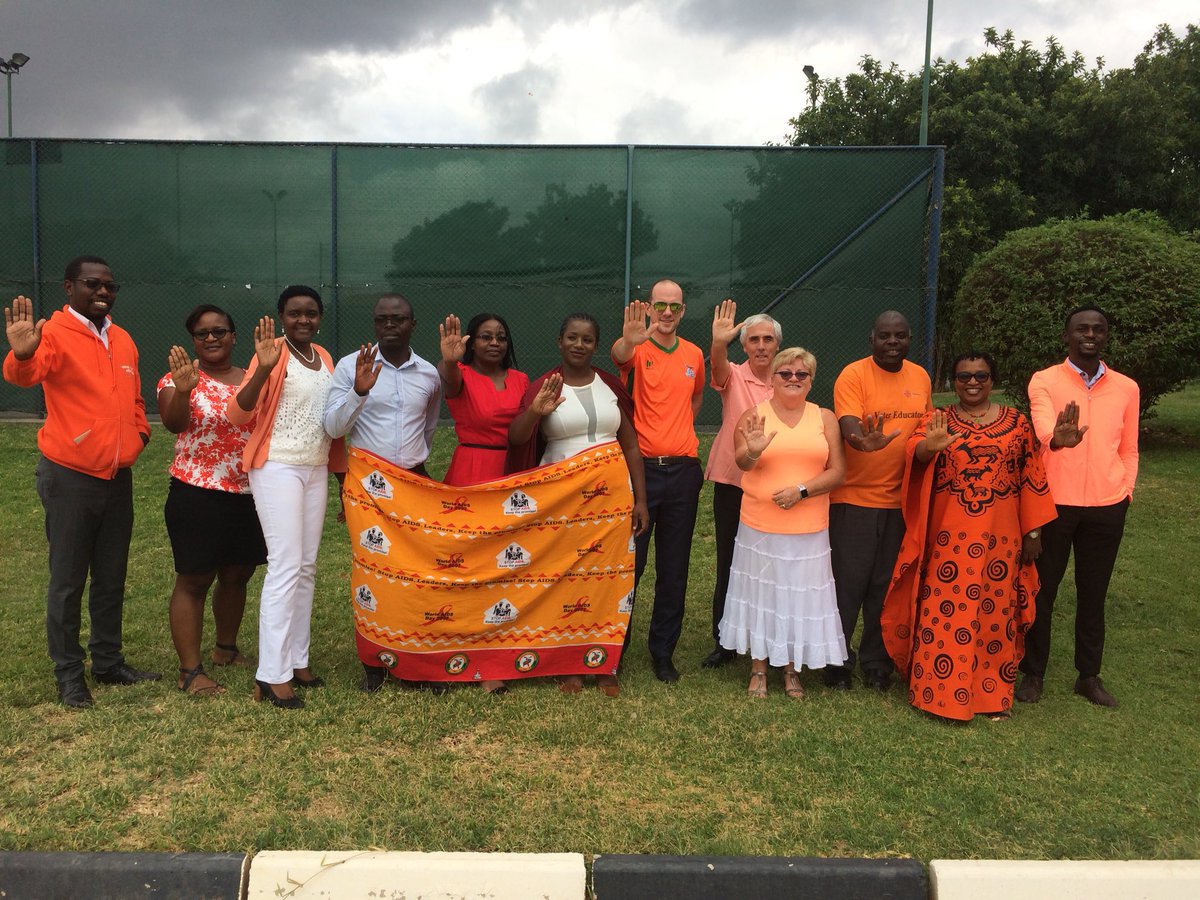 Team at <a href="/IrelandinZambia/">Irish Embassy Lusaka</a> wear #orange to annual business planning session to demonstrate commitment to ending #gbv. #HearMeToo #orangetheworld #EndVAW