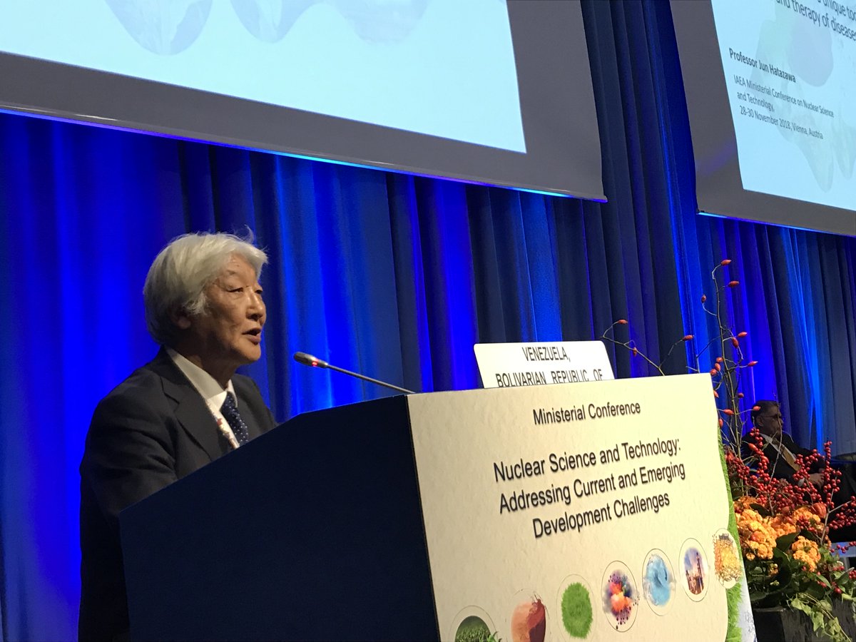 IAEATC's tweet photo. Jun Hatazawa, @osaka_univ_e #Japan "If we have a good supply chain we can deliver #nuclear medicine to other continents without the need for high cost facilities. This is the future" at today's #HumanHealth session, @iaeaorg ministerial conference
#Atoms4Life
#IAEATC
#IAEAPACT https://t.co/cCv6euvKpq