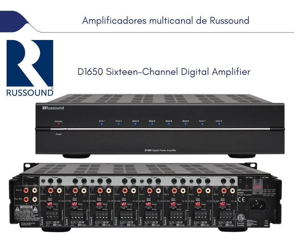 IHSiberica's tweet photo. #Amplificadores multicanal de #Russound: referencias D850 y D1650 ¿los conoces?
Aquí te dejamos especificaciones técnicas de cada uno de ellos:
🔸D850: https://t.co/dsrP4MTTq3
🔸D1650: https://t.co/VjApYEPfgq https://t.co/FXjSsZoE4A