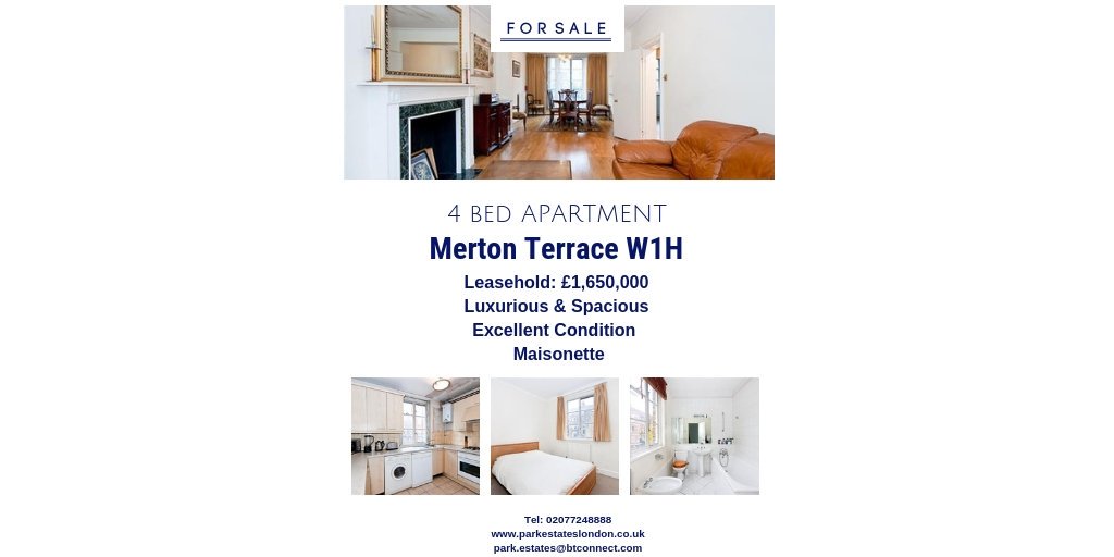 parkestates's tweet photo. #flatforsale #property #estateagents #spacious #bright #luxurious #maisonette #twofloors #london #W1H #marylebone #centrallocation #greatstay #greatlocation #modernlook #modernstyle #thewestend #parkestates https://t.co/m3HNa02kwC https://t.co/iRbMhHW4Gt