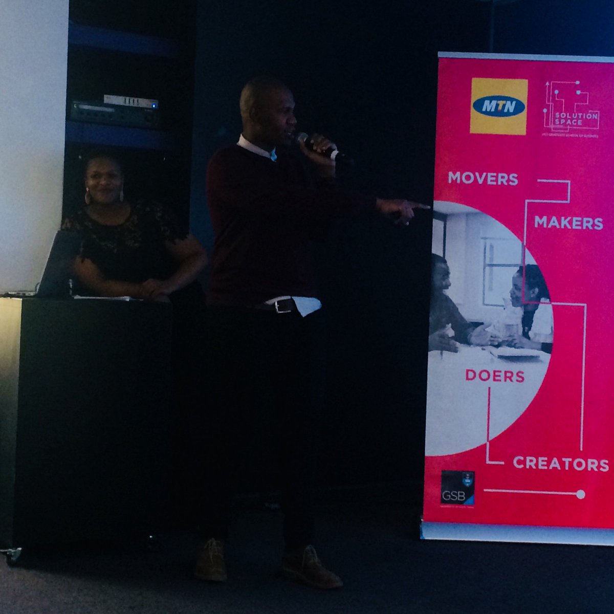 sarahannealman's tweet photo. Love working with passionate people Gcobisa and Tsepo, getting excited as about showcase latest startups #VIPWS18DemoDay https://t.co/FlmOFRrgr5