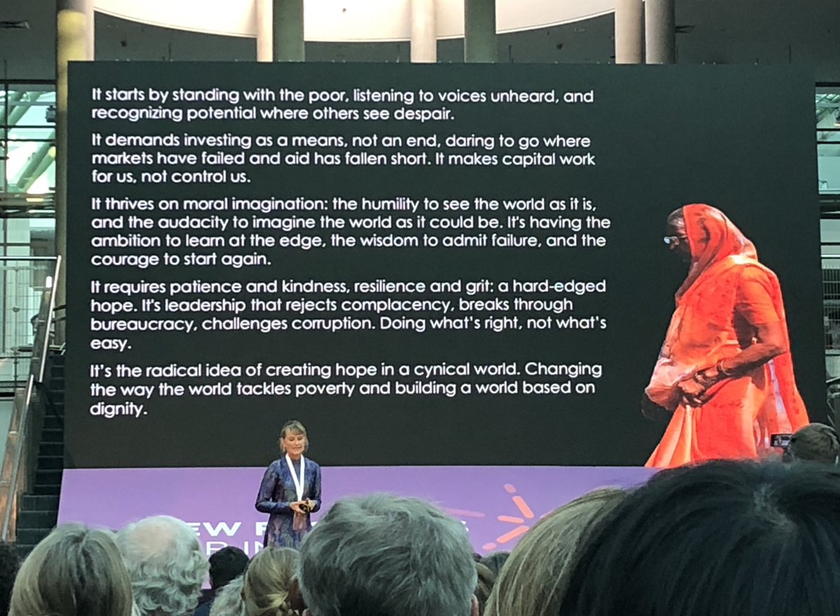 guilvaud's tweet photo. Very inspiring keynote by Jacqueline Novogratz( @Acumen ) at the #EVPA18 https://t.co/RPm6wgz5kZ