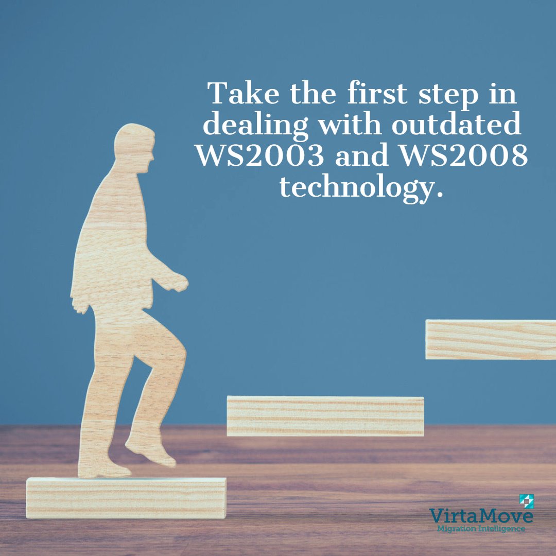 VirtaMove's tweet photo. The first step in dealing with outdated #WS2003 and #WS2008 technology is to start planning now for server #modernization. https://t.co/MGiRGmBzsv https://t.co/nXwlzJ7QZ6