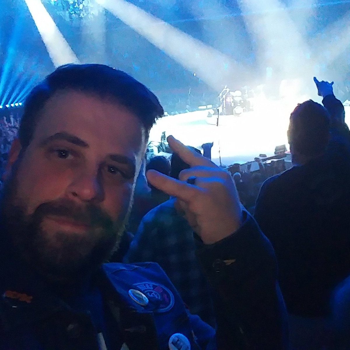 writer_84's tweet photo. Wow wow wow such an damn good concert!!! Metallica kicked ass. I am so glad I was able to go with my friend Travis he had a hell of a time as well. Got a legit concert shirt, caught a pick and rocked out. Definitely an unforgettable 34th birthday #MetInBoise https://t.co/fdnz3QRLv8
