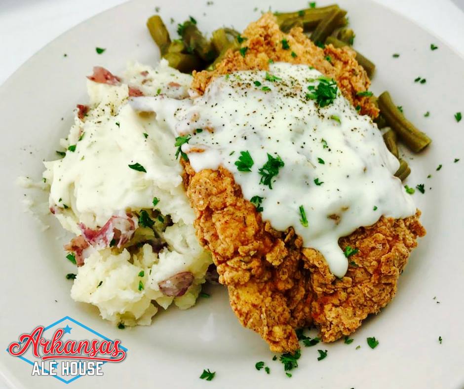 Thursday means our BREW PLATE SPECIAL &amp; HAPPY HOUR ALL DAY!🍺🍴  Join us at the Arkansas Ale House in Diamond Bear &amp; enjoy our Weekly Brew Plate Special: Chicken Fried Chicken with white gravy, mashed potatoes, &amp; green beans. Pair it with our seasonal Fest Bier (grab a 6-pack ...