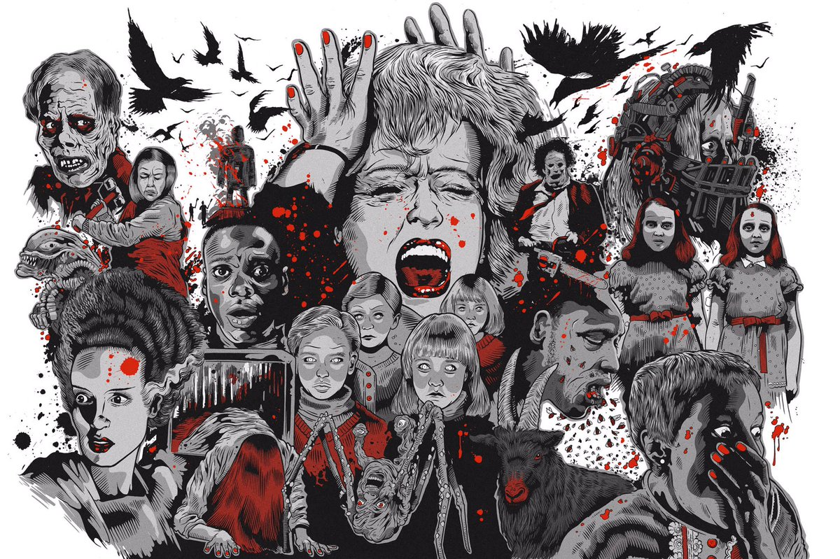 JorCru's tweet photo. It’s HERE!!! The road to 100 Scares started shortly after I got to Vulture two years ago and with the help of so many extremely smart people I can now present you with: the most formative scenes in horror cinema history! So read! Share! Learn! ENJOY!! https://t.co/kfYgDcWLrU https://t.co/tGlWXAeuf5