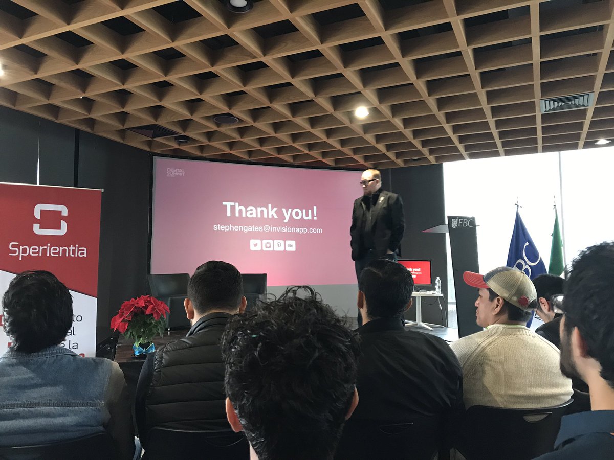ClicerioMP's tweet photo. “Comfort is the enemy of greatness” Learning at #DSMX 2018 with @sdgates #UXnights https://t.co/3QCOiz3MXC