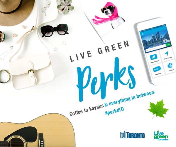 nowtorontopromo's tweet photo. Live, work or play in Toronto? The @LiveGreenPerks app is helping Torontonians save big for the holidays! Find out more and sign up for free here: https://t.co/wu0teOfzgk #PerksTO #LiveGreenTO #Toronto #spon @LiveGreenTO https://t.co/rwRnkAXgb4