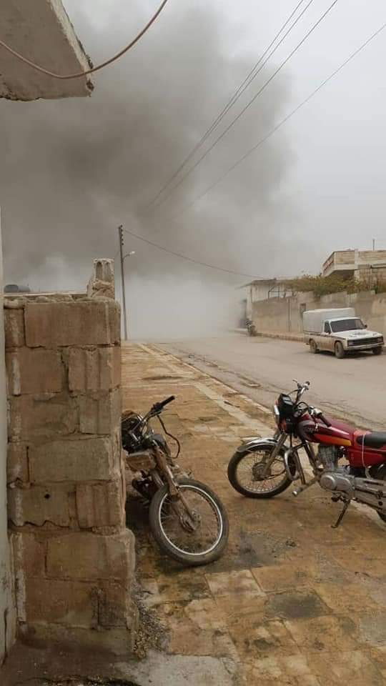1962Wren's tweet photo. .@AlistairBurtUK #Syria Regime are shelling #Idlib with INCREASING FEROCITY for 6 days. Today's talks in #Astana met by savage shelling of #Jarjanaz & #AlTeh by 4th Brigade. Many Casualties, Elderly People, Kids , Man Dead. Many Fleeing Homes. POWDER KEG'S BLOWN! @AmbassadorAllen https://t.co/ahS1zjVp5J
