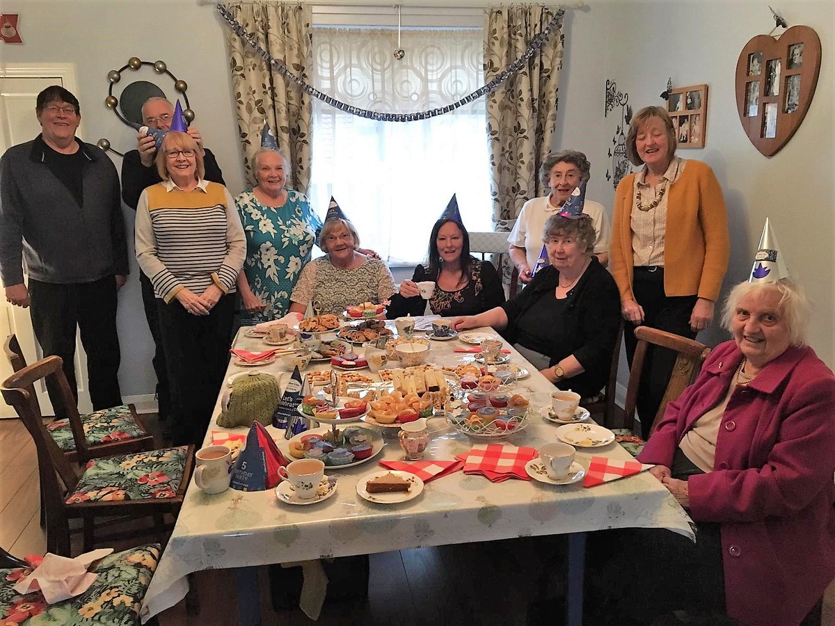 TheSilverLineUK's tweet photo. Thank you Anne who held a vintage tea party for 10. They played bingo for silly prize and everyone had a go at guessing the name for a teddy. Everyone enjoyed themselves as the last 3 ladies finally went home after 6 hours! #SilverLineParty5 https://t.co/q9DoNqDtvJ https://t.co/hbqhhSX0Dc
