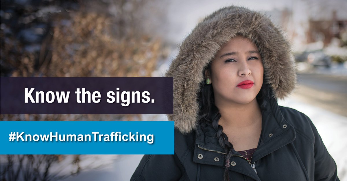Know the signs. #KnowHumanTrafficking.