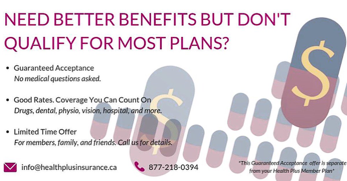 LLHAtradeshow's tweet photo. If you don’t qualify for most insurance due to health history or high drug bills, consider this excellent Limited Time Offer from our broker. Only valid till December 6th! Contact Health Plus for details. Pass this on to family &amp; friends as well 👉🏼 https://t.co/jXaEe05MJu https://t.co/ZVYVRS34rz