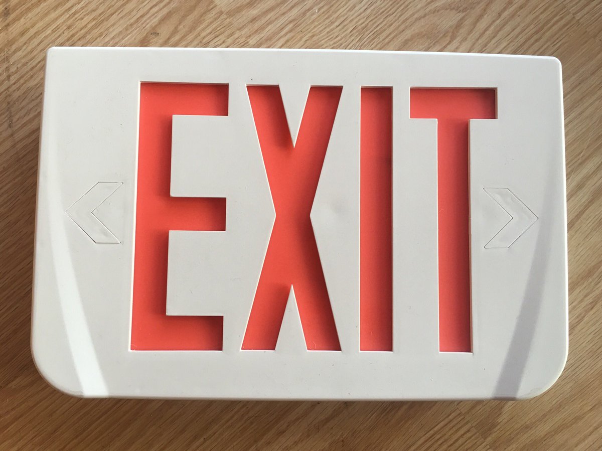squamishrebuild's tweet photo. Need an exit sign? We have about twenty LED exit signs, that were donated from our friends at the West Vancouver Library! https://t.co/PpXqnizsUe