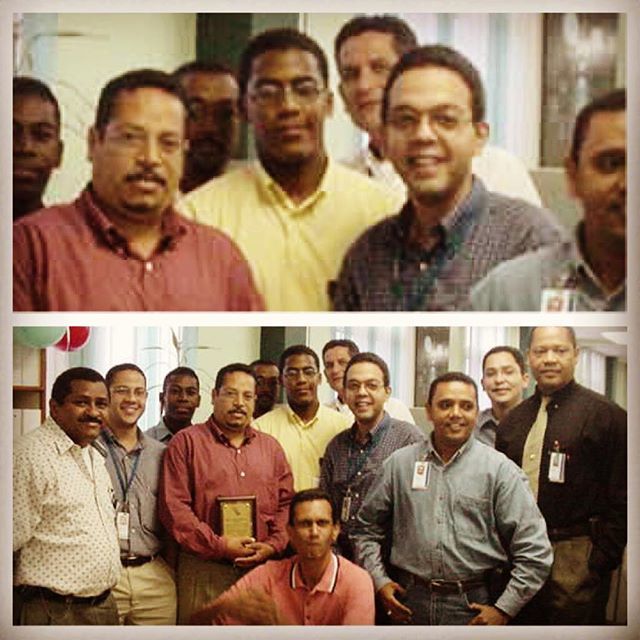IngMorrison's tweet photo. #TBT Junto a estimados colegas y amigos cuando trabajaba en el área de ingeniería de CODETEL VERIZON en el año 2001, qué rápido pasan 17 años. #Ingenieria #Ingeniero #Tecnologia #technology #Codetel #Verizon #Ingenieros https://t.co/GZJZ1PQGGY https://t.co/MQ1NaJUX7h