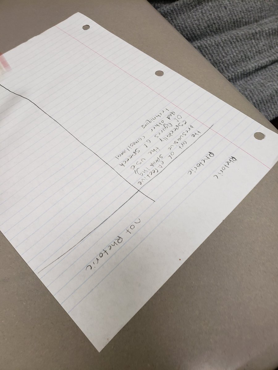 MrsKremTHS's tweet image. Taking notes on rhetoric yesterday, and students had choice in their note-taking style. It was awesome to see the decisions they made and talk about why. #fcpsela