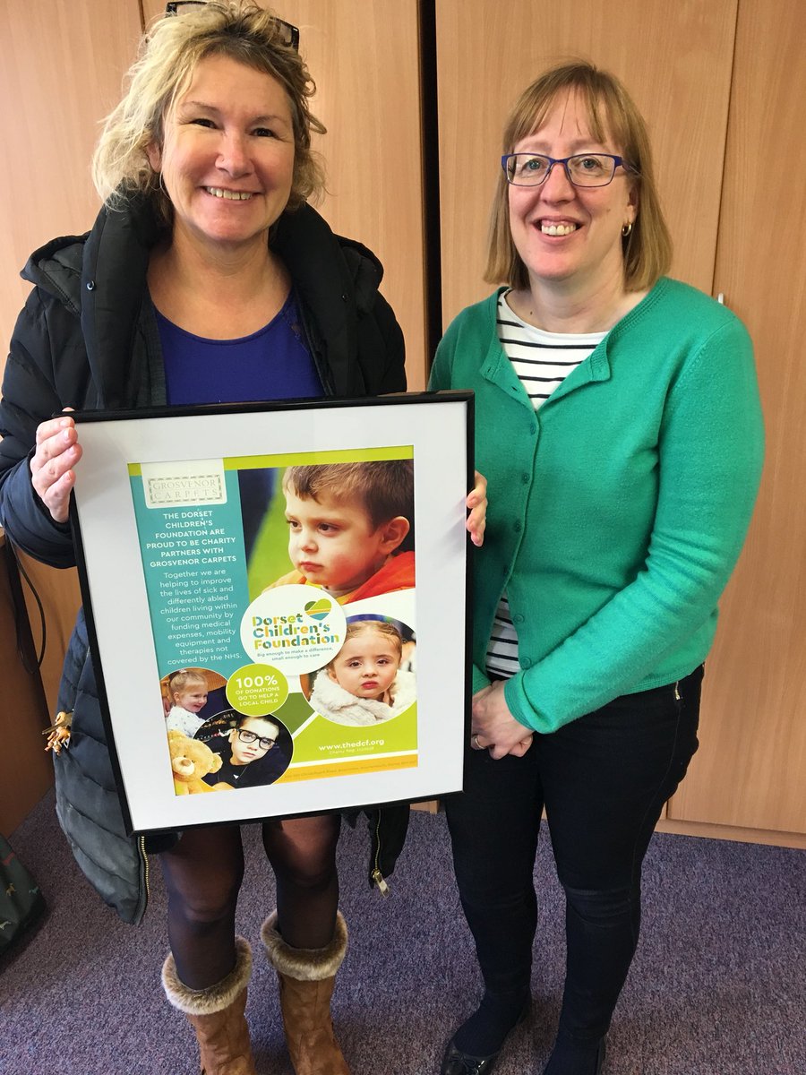 The_DCF's tweet photo. This week we visited the offices of our wonderful Charity Partner Grosvenor Carpets to thank them for their continued support. Jennie received this poster which is a small token of our gratitude. It’s local companies like Grosvenor Carpets that make a big difference. https://t.co/zi8xrN6Eng