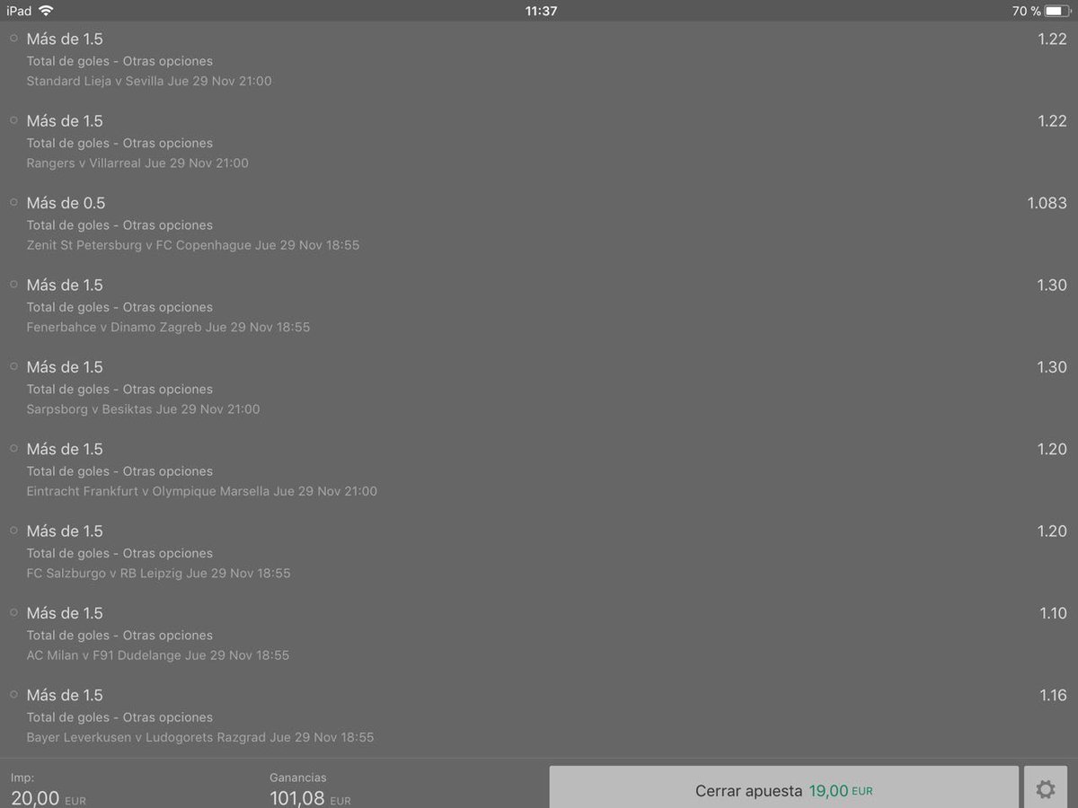 Inbettings's tweet image. Atentos que vamos con nuestro primer reto! 
La idea es convertir 20€ en 100€ con una supercombinada para hoy. No es fácil por lo que recomendamos que si apostais lo hagáis con cabeza y si no queréis arriesgar tanto, apostar menos cantidad. Nosotros le hemos puesto 20€.