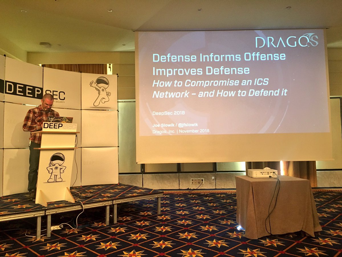 ddouhine's tweet image. How to compromise an #ICS network and how to defend it by @jfslowik #DeepSec
