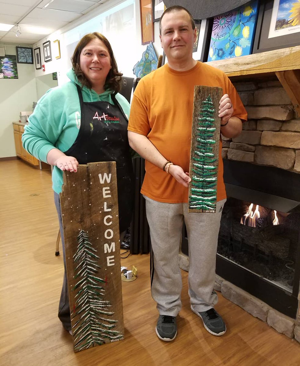 ArtStudioOfTheSmokys (@artstudiosmokie) on Twitter photo Scottie & Misty came back! This time painting on wood! <a href="/GatlinburgLife/">Gatlinburg Life</a> #artlesson #homedecor #gift #giftideas #artstudioofthesmokies #gatlinburg #sevierville #pigeonforge #smokymountains #couplespainting #gatlinburglife #winter #snow Scottie & Misty came back! This time painting on wood! <a href="/GatlinburgLife/">Gatlinburg Life</a> #artlesson #homedecor #gift #giftideas #artstudioofthesmokies #gatlinburg #sevierville #pigeonforge #smokymountains #couplespainting #gatlinburglife #winter #snow
