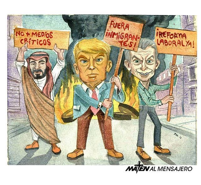 matenlo's tweet photo. #Maten2018 Llega una nueva entrega del #EditorialIlustrado de Juan Paz, el artista detrás de Disculpen la molestia @disculpen_lamolestia . Cada jueves en nuestras redes sociales.

#tira #humorgrafico #g20 https://t.co/T9TpozYywW https://t.co/exqk8kPFBe