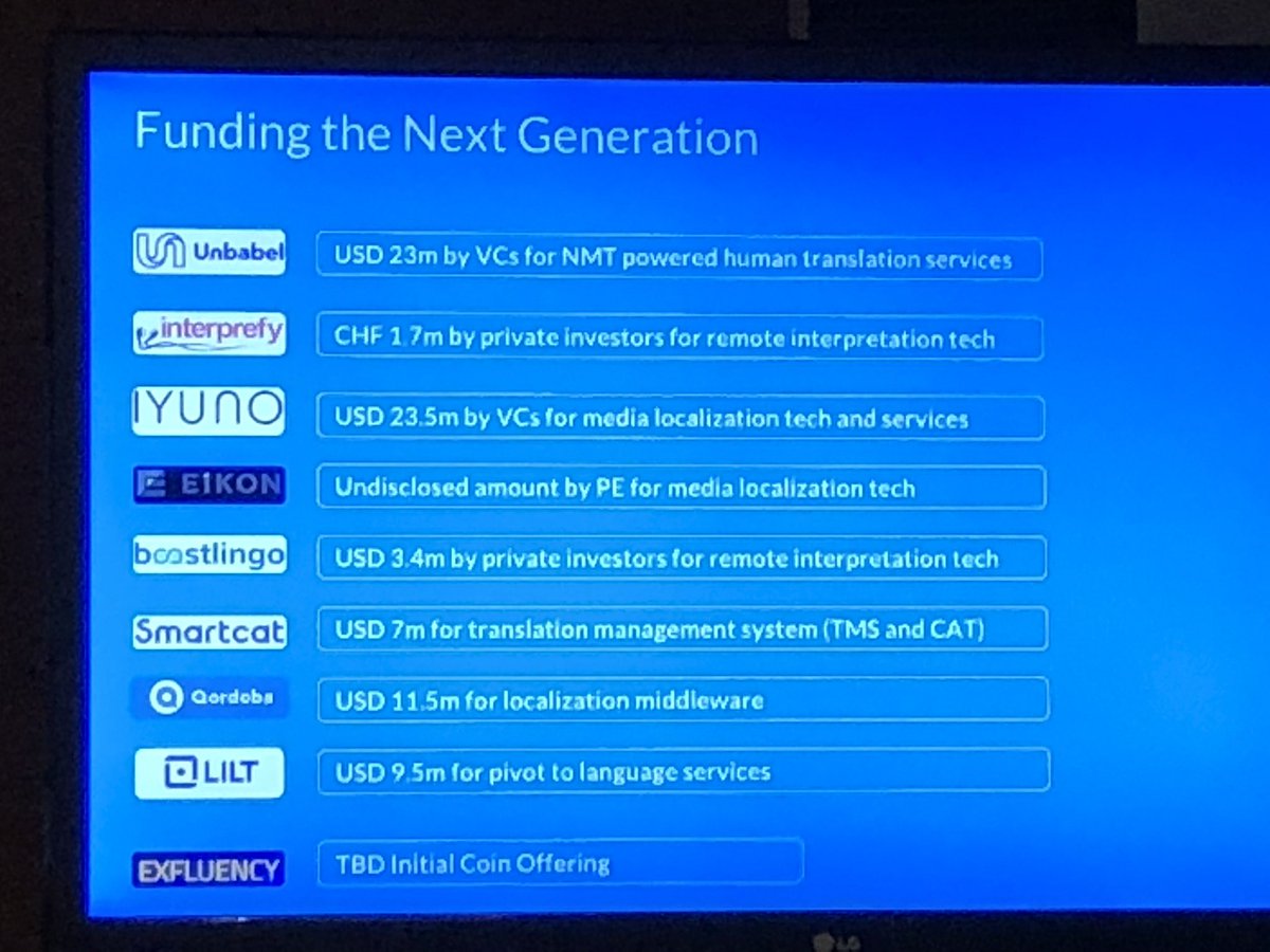 A-M Colliander Lind (@amclind) on Twitter photo Funding the Next Generation of language industry stakeholders - <a href="/florianfas/">Florian Faes</a> at #SlatorCon #SlatorConZurich2018 Funding the Next Generation of language industry stakeholders - <a href="/florianfas/">Florian Faes</a> at #SlatorCon #SlatorConZurich2018