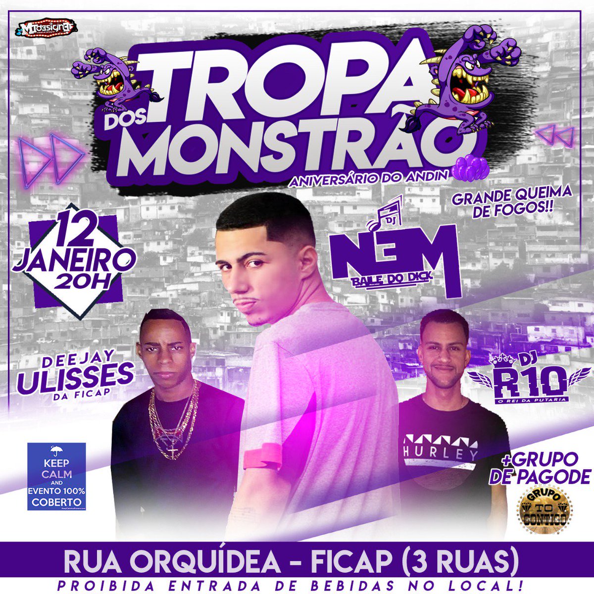 EdiDantas32's tweet photo. Dia 12 de Janeiro  ,  1° edição  da tropa dos monstrão, Edição  comemorando aniversário do Andinho as 20h na ficap nas 3Ruas  Com DJ NEM DO DICK  ( O DJ NEM COMANDA A PUTARIA  ) , DJ R10 &amp; DJ ULISSES 
EM BREVE MAIS INFORMAÇÕES... https://t.co/tx4C29AniE