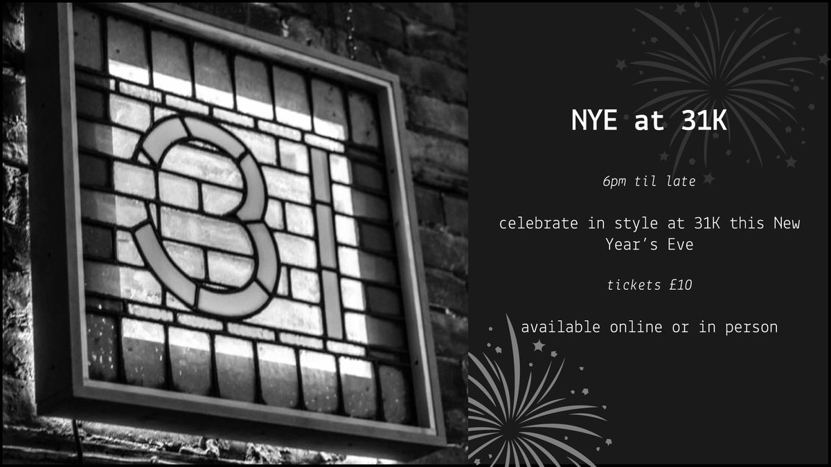 bar31k's tweet photo. if you've not thought about your New Year's Eve plans yet, now might be a good time... to celebrate our first ever #NYE we're hosting 31NYE, a night-long black-tie affair to see in #2019

tickets available from the link below:

https://t.co/o7azmXrJoB https://t.co/8UHfPAucOO