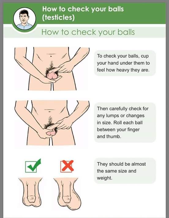 Gwapo_arrj's tweet photo. a quick guide on how to check them balls. RT you might save a life! 😎 https://t.co/EB7NGp58VY