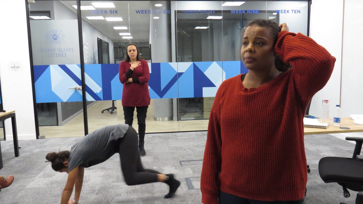 OtherPleaseExp's tweet photo. Sneak peak rehearsal photos of #OtherPleaseExplain by @Martenstyn #ScriptAccelerator, performing tomorrow and Saturday (7:30 pm) @ParkTheatre! Photo credit to Hannah Bragman. @aimeelou_bevan @BiancaBeckles @NNadifactress https://t.co/jQlPUmO6KW