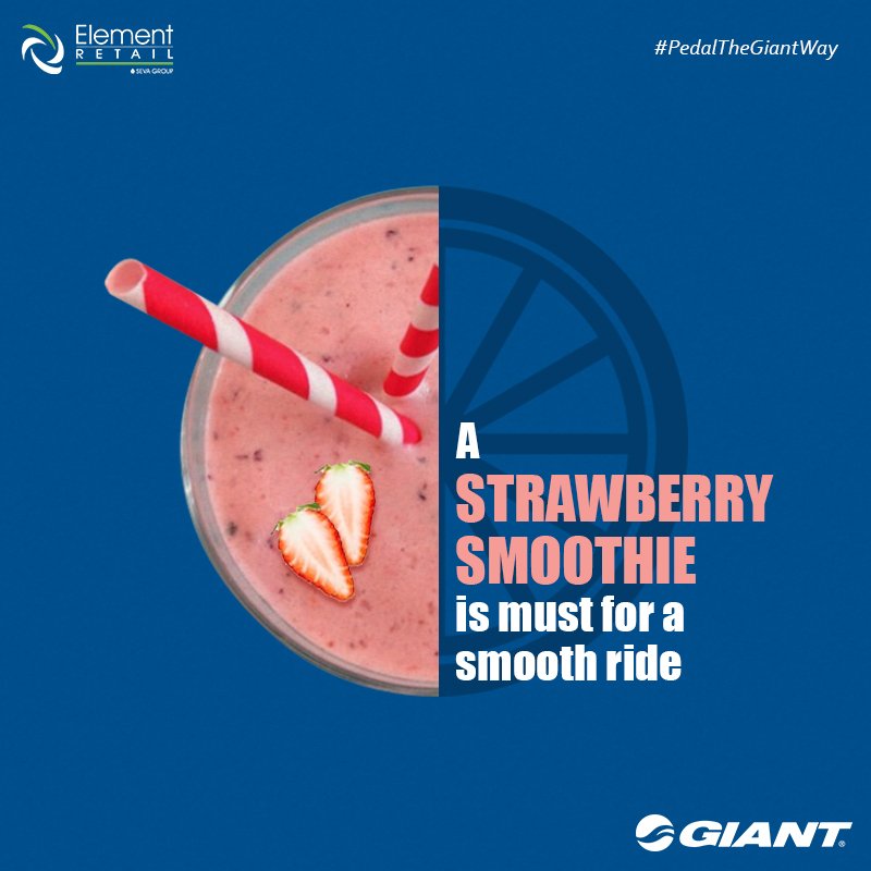 GiantBicyclesIN's tweet photo. #PedalTheGiantWay
Before you step out for a ride, a strawberry smoothie is highly recommended, as it contains a good amount of performance-enhancing nutrients. What's your favourite pre-ride drink?#RideLifeRideGiant #RideGiantWithElementRetail #RideLife #RideGiant #ElementRetail https://t.co/kVuGqMCgDi