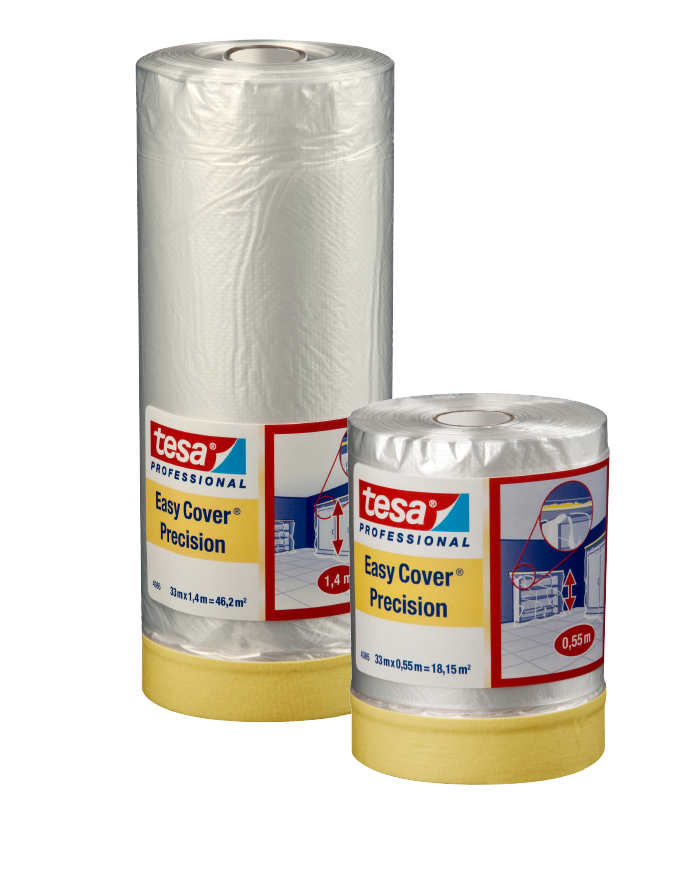 tesaUK_tape's tweet photo. Those at the @PDShow1 had a sneaky peak, but here it is in all its glory, the brand new tesa Easy Cover Precision, Precise edge masking with easy to use statically charged film for covering units and larger areas. Available from January. Available in many sizes #tesaYellow https://t.co/xu7yU9nGJw