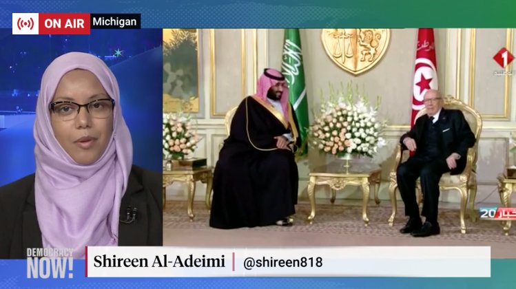 democracynow's tweet image. "We've created this monster," says @shireen818 of Saudi Crown Prince Mohammed bin Salman &amp;amp; the U.S.-backed, Saudi-led war on Yemen. "As soon as he got power, he began bombing his neighbor… with full support from first the Obama administration and now the Trump administration."