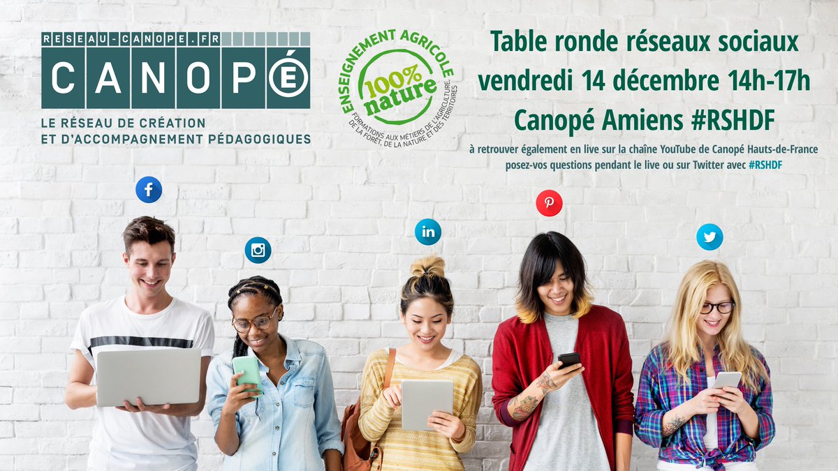 SebastienRobit's tweet photo. Venez débattre des réseaux sociaux dans l'enseignement avec des spécialistes des sciences sociales et du numérique, le 14 décembre à Canopé Amiens dès 14h avec @michelguillou et @Vanessa_Lalo en direct sur https://t.co/8EpZEI9rlE … avec vos questions sur le Chat ou avec #RSHDF https://t.co/FpgzRBIPOh