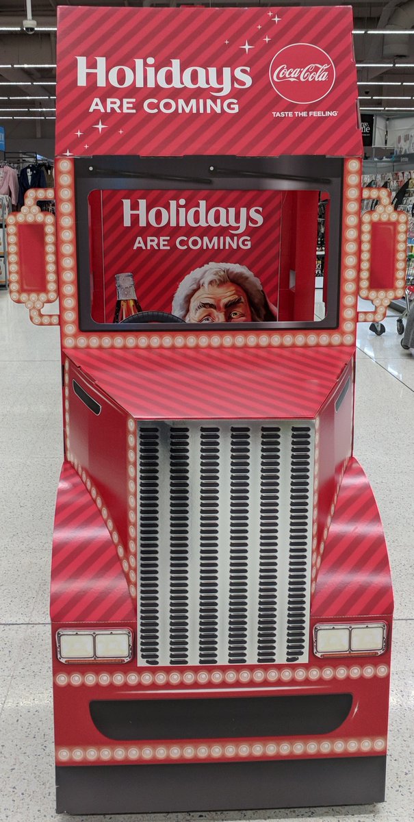eXPD8_fm's tweet photo. Everyone loves the famous Coca Cola advert at Christmas but have you seen the truck in store yet? We love fun and exciting POS and this is always a Christmas highlight! https://t.co/ILvptaih4q