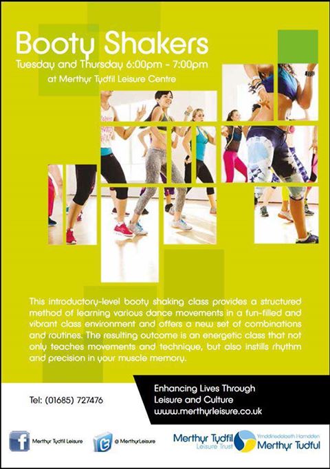 Looking for something fun and energetic, then look no further than our <a href="/bootyshakersMT/">Booty-shakersMerthyr</a> class this evening <a href="/Merthyr/">alison kirby</a> <a href="/MerthyrLeisure/">Merthyr Leisure</a> 
Get fit, have fun, meet new people - what more could you want from a Thursday night! 
<a href="/ActiveMerthyr/">Active Merthyr</a>