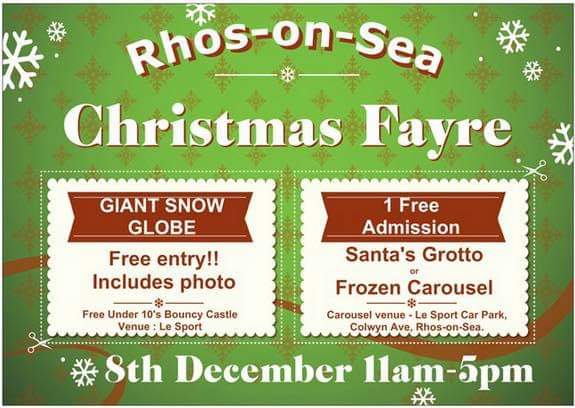 rhosgem's tweet photo. A great day for all! Go Christmas shopping in the villages many shops. You could even grab a mince pie in one of the cafe's or a sneaky tipple too! Pick up a leaflet or print off here to take advantage of free entry! #shoplocal #supportlocal #RhosonSea #indieshops #colwynBID https://t.co/aaJp0QITEH
