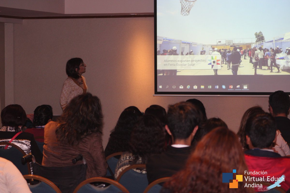 vea_fun's tweet photo. Andrea Osorio, Directora de Mejoramiento Escolar, Centro de Desarrollo Humano-Fundación Chile, en el Taller: “Aprendizaje basado en proyectos: una oportunidad para el desarrollo integral”. https://t.co/fJ7eRn9s51