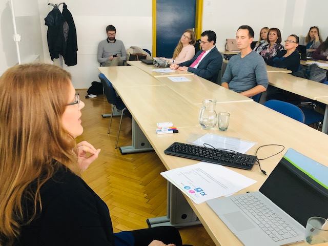 TRANSLAT's tweet photo. Our team held a lecture on the importance of QA tools at the Faculty of Arts, UL, in the framework of a pilot project for the Department of Translation students.
#pilotprojects #students #lectures #professors #UniversityOfLjubljana 
#tools #translationtools #QAtools https://t.co/p8ulsU4sCp