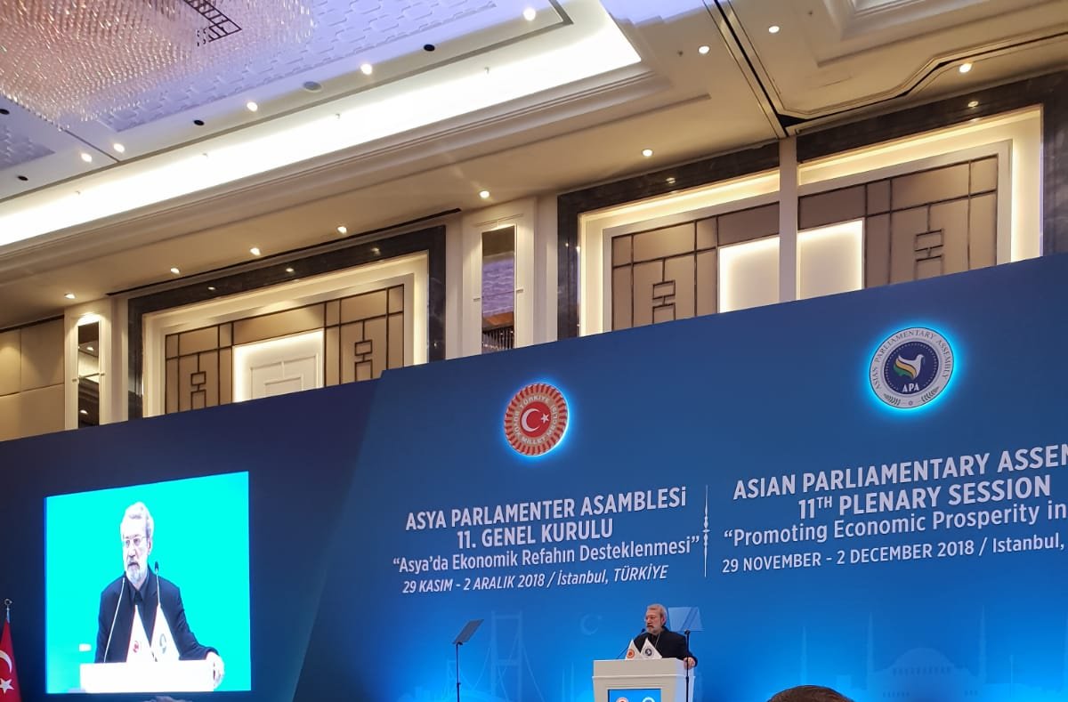 OsmanGulacarTR's tweet photo. 1-) Türkiye-İran Parlementolar Arası Dostluk Grubu Başkanı olarak Asya Parlementer Asamblesi toplantısına katıldık. 
Asamblenin ilk gününde TBMM Başkanımız Sayın Binali Yıldırım konuşmalarını gerçekleştirdiler. https://t.co/NNjazYOMRY