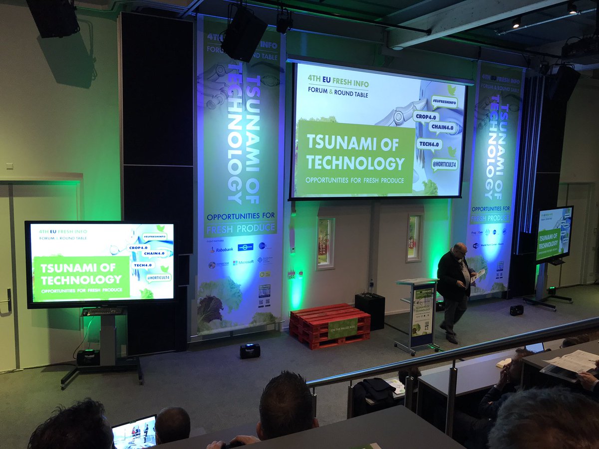 GFHuis's tweet photo. Dag 2 van het #EUFreshForum in volle gang @WorldHortiCentr. Interessant programma in het teken van #ICT &amp; #technology. https://t.co/7aeFJOrKLV