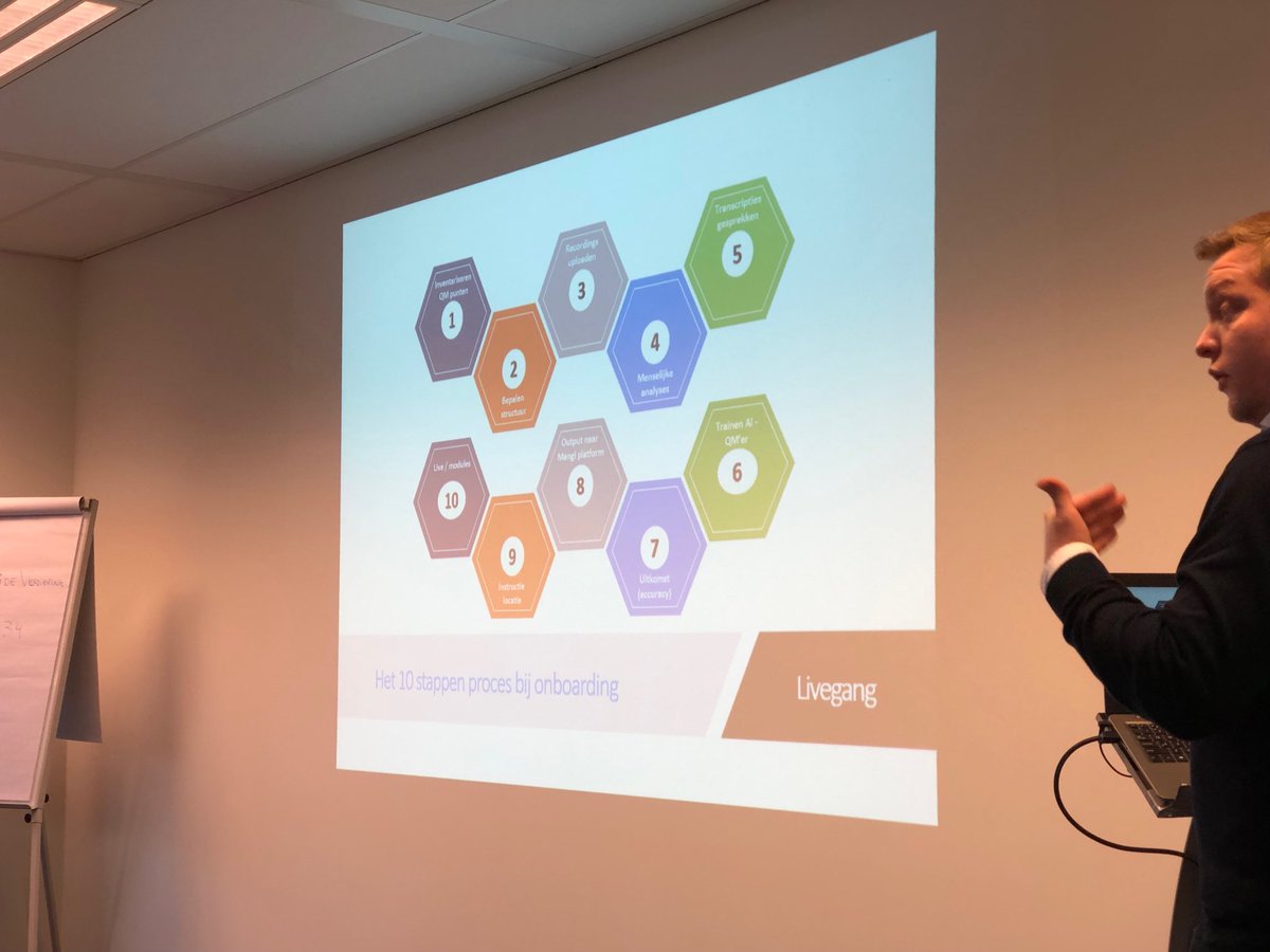Interessant verhaal van Mark Riepma van Mangl over toepassing van AI in Quality Monitoring tijdens masterclass Ferment Management.