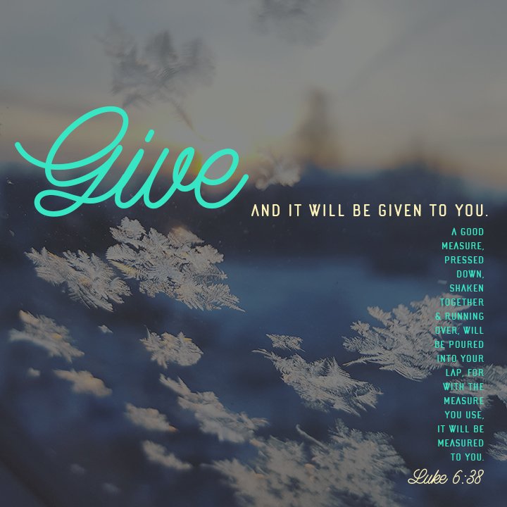 DCCamarillo's tweet photo. Giving isn't just money - it's time, your talents, your personal touch, and whatever you treasure. God wants us to share what He has given us...not because He needs us to, but because WE need to do it to receive the blessings that come from giving. 
#tistheseason https://t.co/jXCyv28ikr