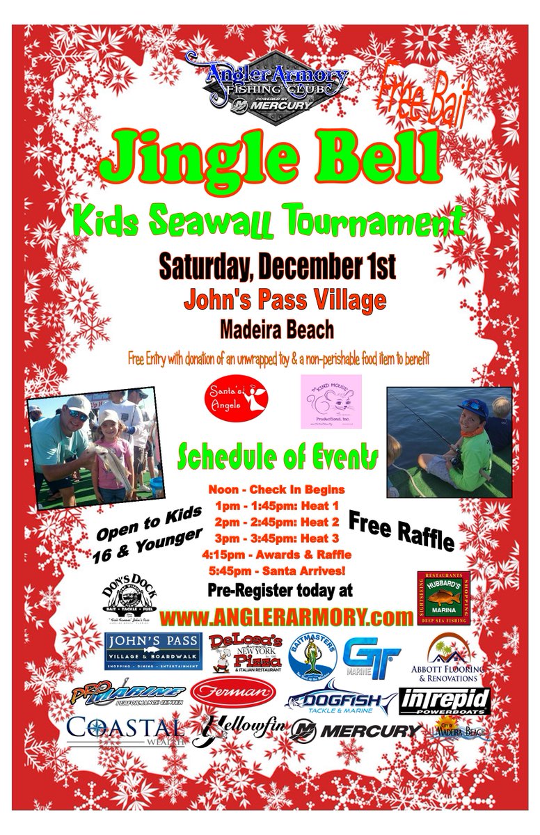 Jingle Bell Kids Seawall Tournament this Saturday in John's Pass!