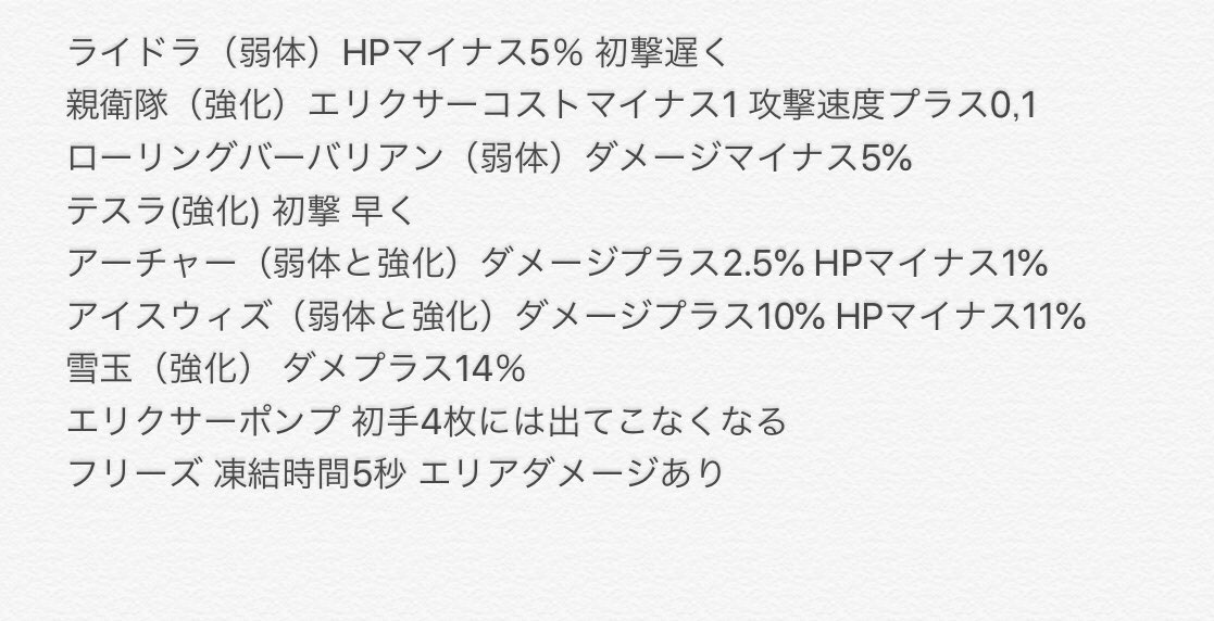 Kir_coc's tweet photo. ＃cr情報
次回バランス調整 https://t.co/z8rimThURx