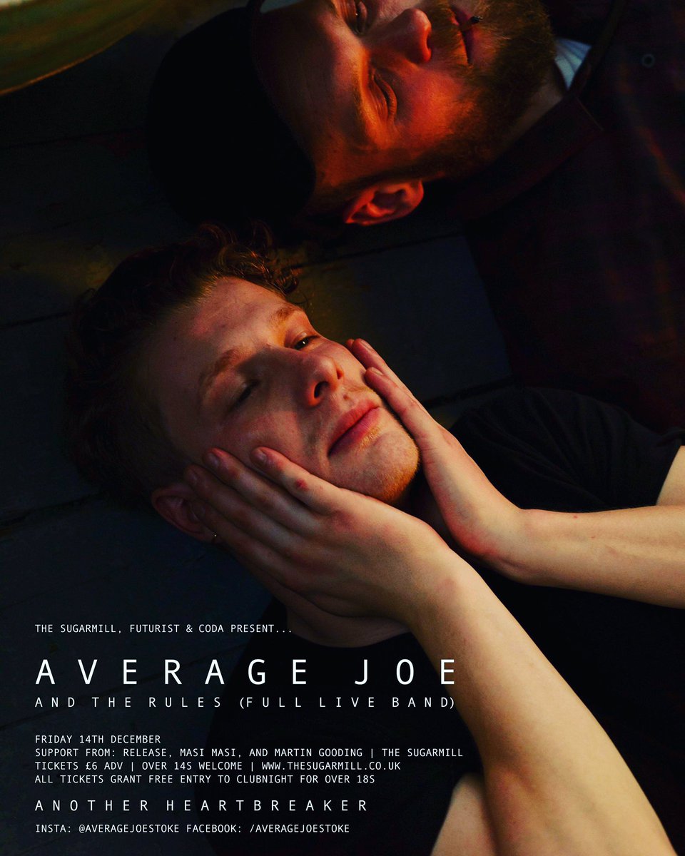 Unfortunately, our show with Dylan Cartlidge has been rescheduled for April next year. 

On the bright side, we are absolutely delighted to say that we’ve been granted the honour of main support for the incredible Average Joe. 

All new set from us, don’t go missing it nah