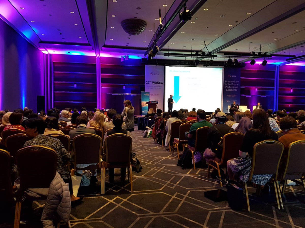 intmedpress's tweet photo. #TBT to our final #obesity symposium of the year, @Wonca2018 in Seoul last month! Our thanks go to our faculty, Prof. Donal O’Shea, @scottkahan and @JSawyer330, as well as to all who attended! #WONCA2018 @WoncaWorld https://t.co/zphPJi9b56