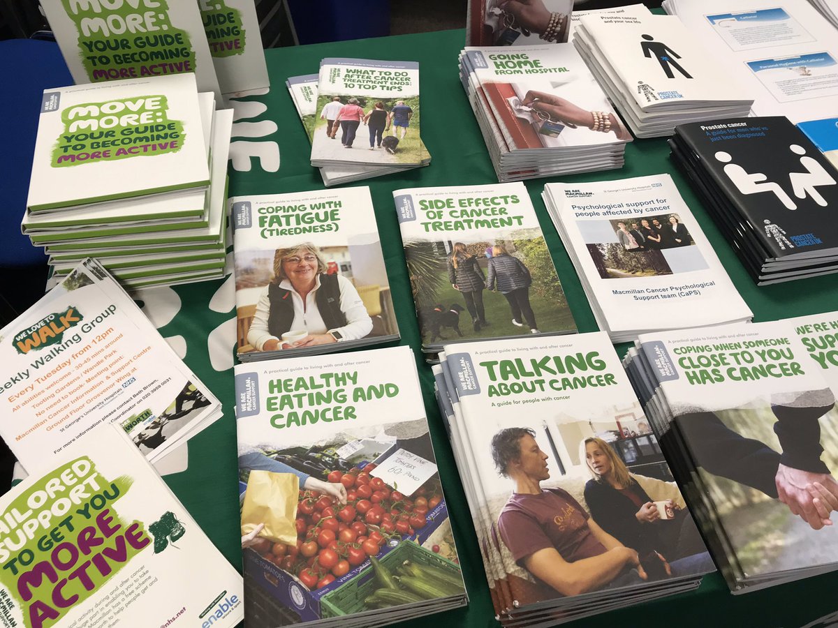 MacmillanSTG's tweet photo. Our little table is packed with info for  #GetSet4Surgery for @StGeorgesTrust #cancer #patients ahead or their surgery #BePrepared https://t.co/xUy3G6yrCh